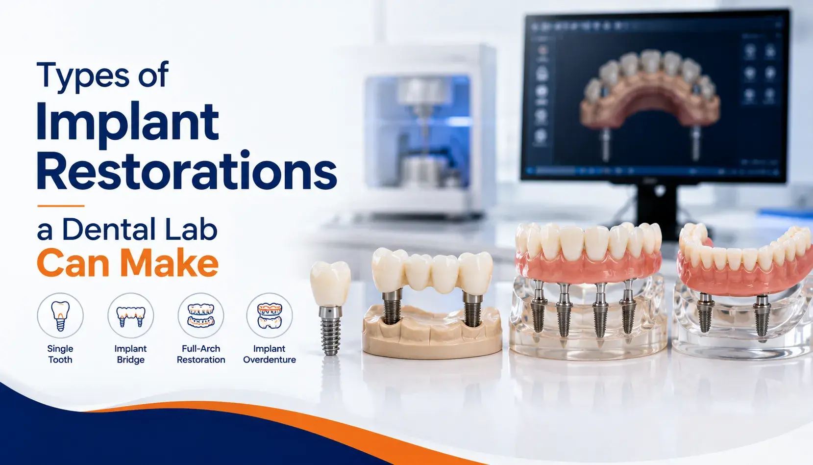 Types of Implant Restorations a Dental Lab Can Make
