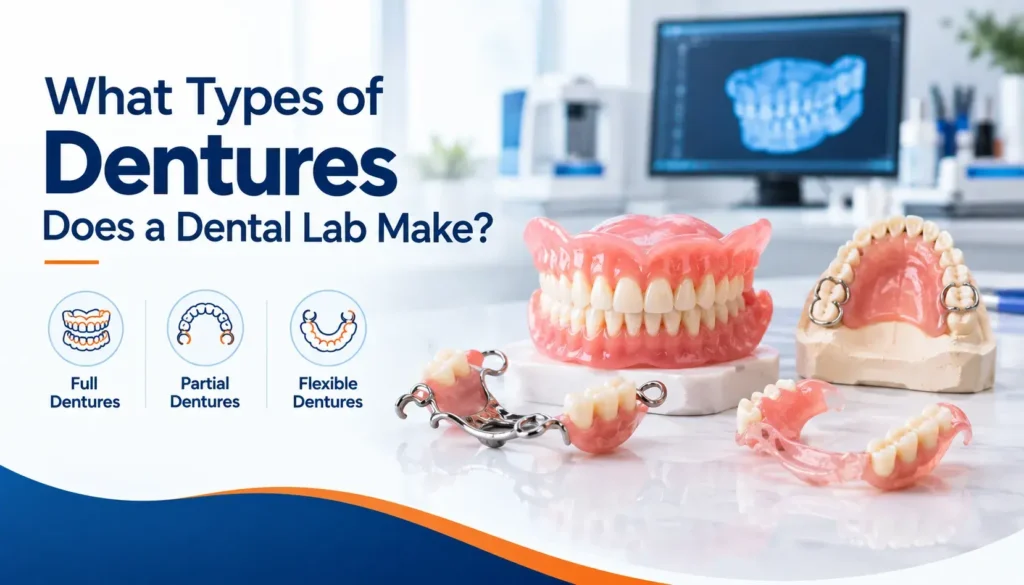 What Types of Dentures Does a Dental Lab Make?